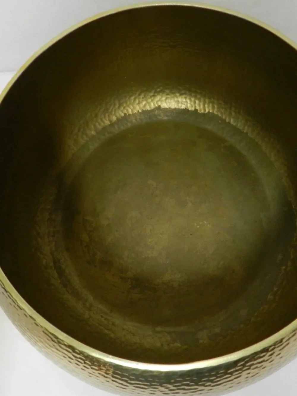 Hammered Brass large Bowl Planter 6